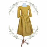 Vestido Danúbio mostarda P